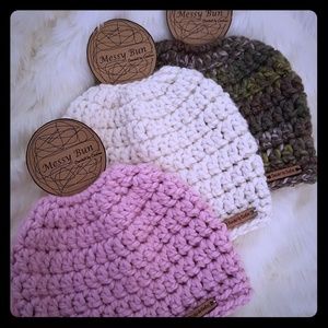 Messy Bun Beanies